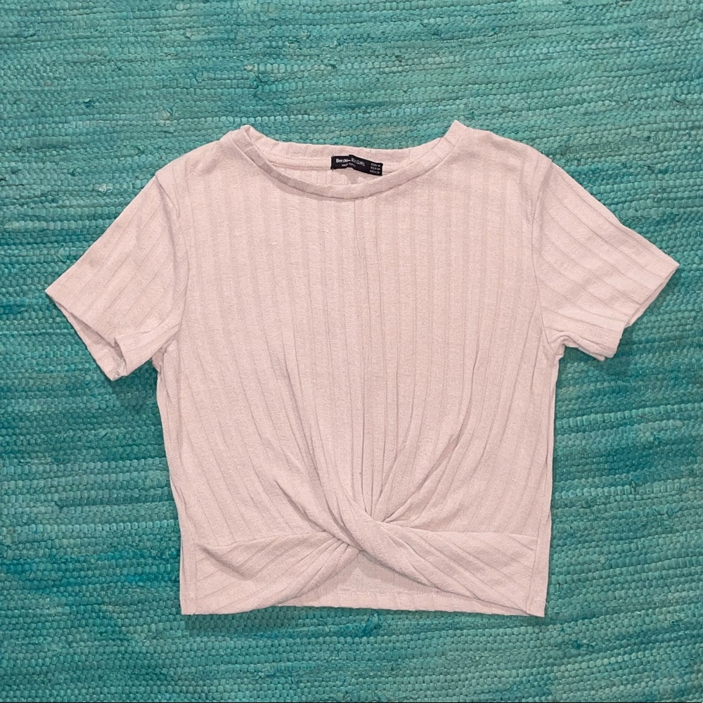 Rosie? 🎁ASOS | Bershka twist front crop top w/ cap sleeves - Picture 9 of 17
